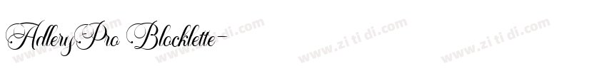 AdleryPro Blocklette字体转换